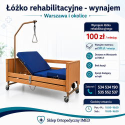 wynajem łóżek rehabilitacyjnych Warszawa – wynajem od 100 zł / miesiąc